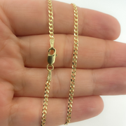 14K Solid Gold Curb Chain